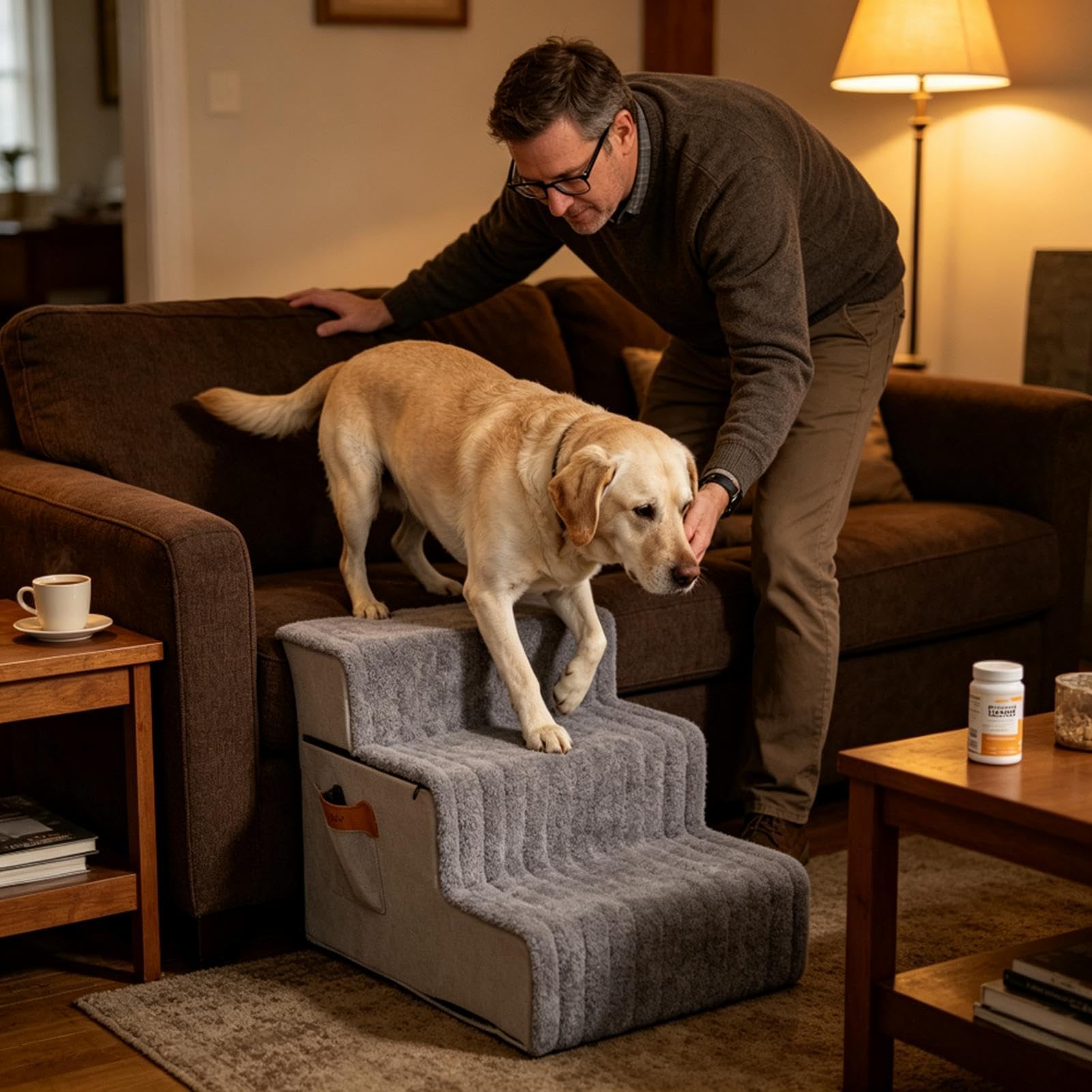 Escaleras para Mascotas Rampa Gruesa Antideslizante Ligera Y Desmontable | Escaleras equilibradas de cama de perro Para Cachorros Gatos Sofás Sillones Apartamentos Balcones