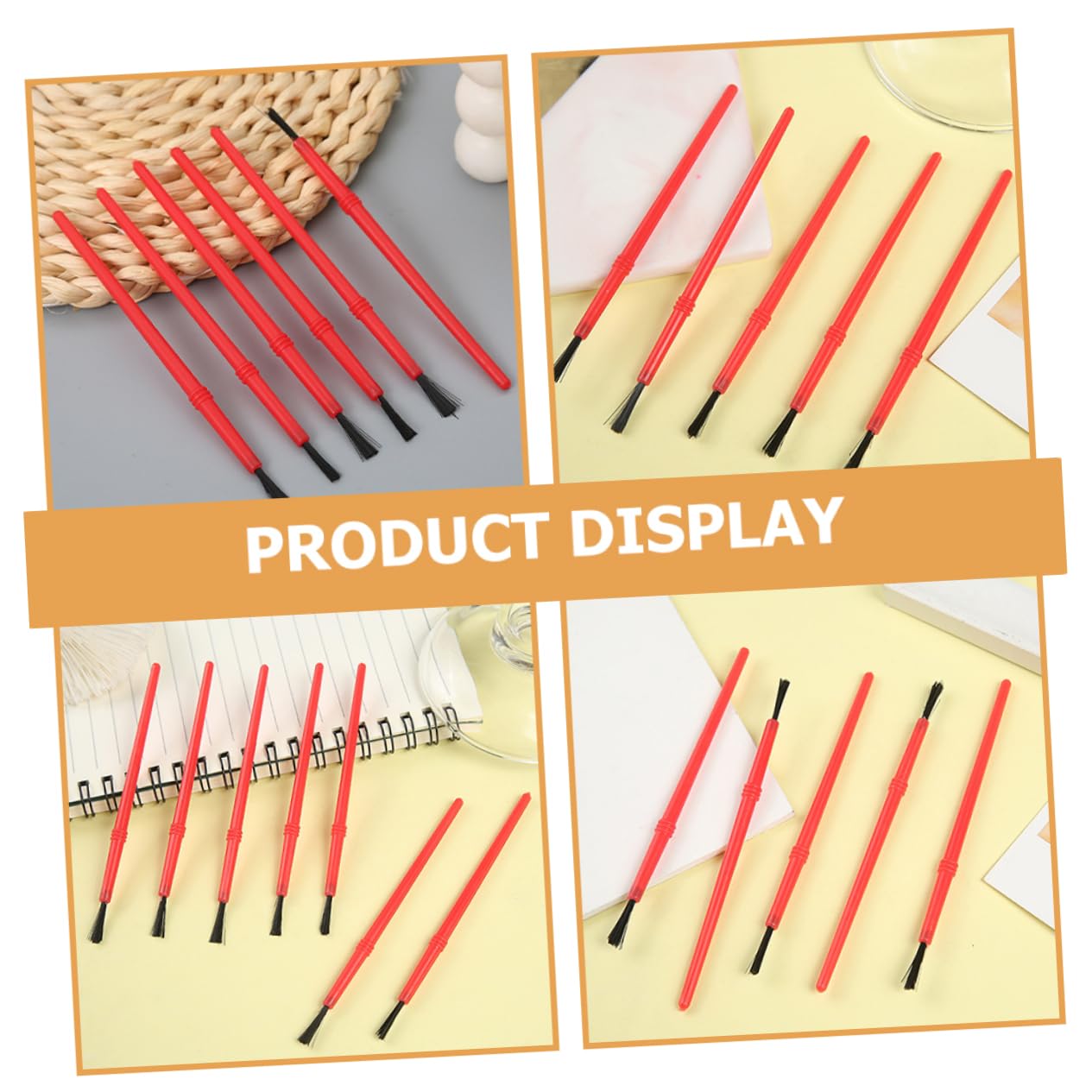 NUOBESTY Kit Di 5 Pennelli Per Acquerelli Piccoli Pennelli Per Acrilici Set Di Pennelli Ergonomici Per Studenti Darte E Principianti 100 Pezzi*5