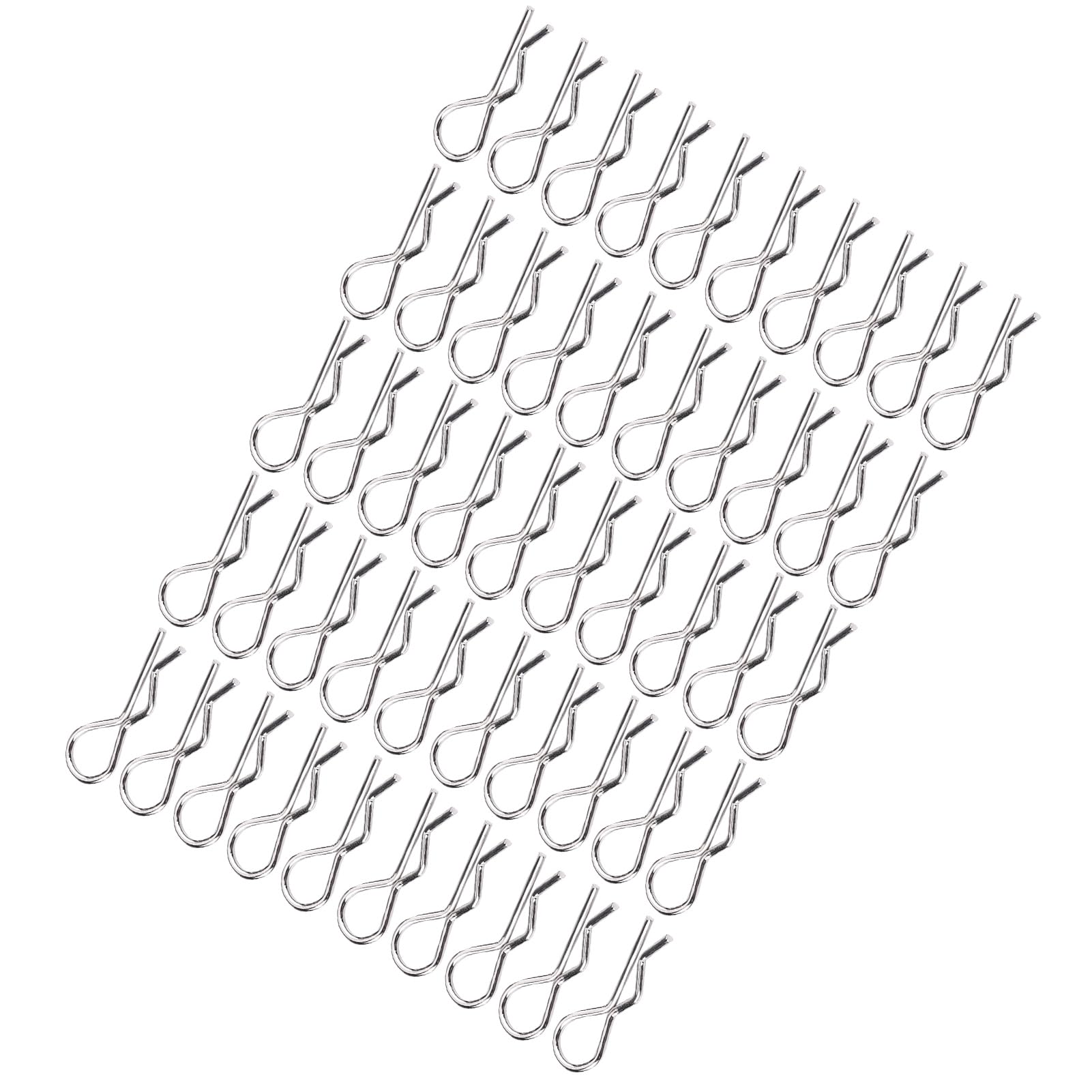 Yctze 50 Pcs Universal R Type Body Clip Pin Set for 1/10, 1/12, 1/16 Scale Remote Control Car Shell, RC Accessories
