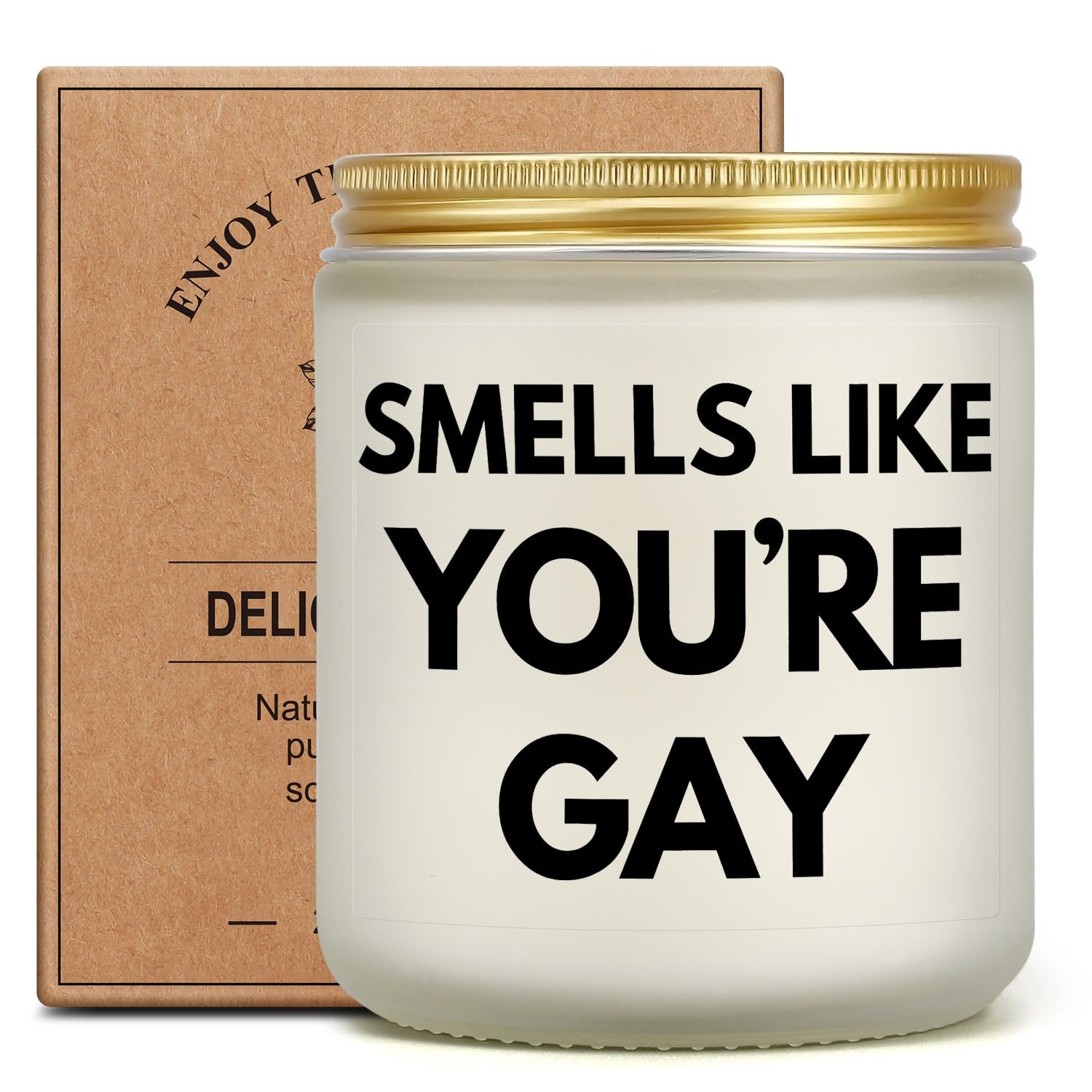 Gifts for Brother, Gay Pride Smells Like Gay Candle, Funny Birthday Gift for Men Friends, Pride Month Gifts for LGBTQ, Lavender Scented Candle