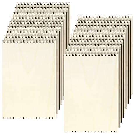 Minatee 100 Pcs Beginners Wooden Loom Notched Weaving Loom Basket Weaving Tools for Kids Adult Art Craft Activity Jewelry Motor Skills Crochet Knitting Sewing Teaching Educational, 6 x 9 in