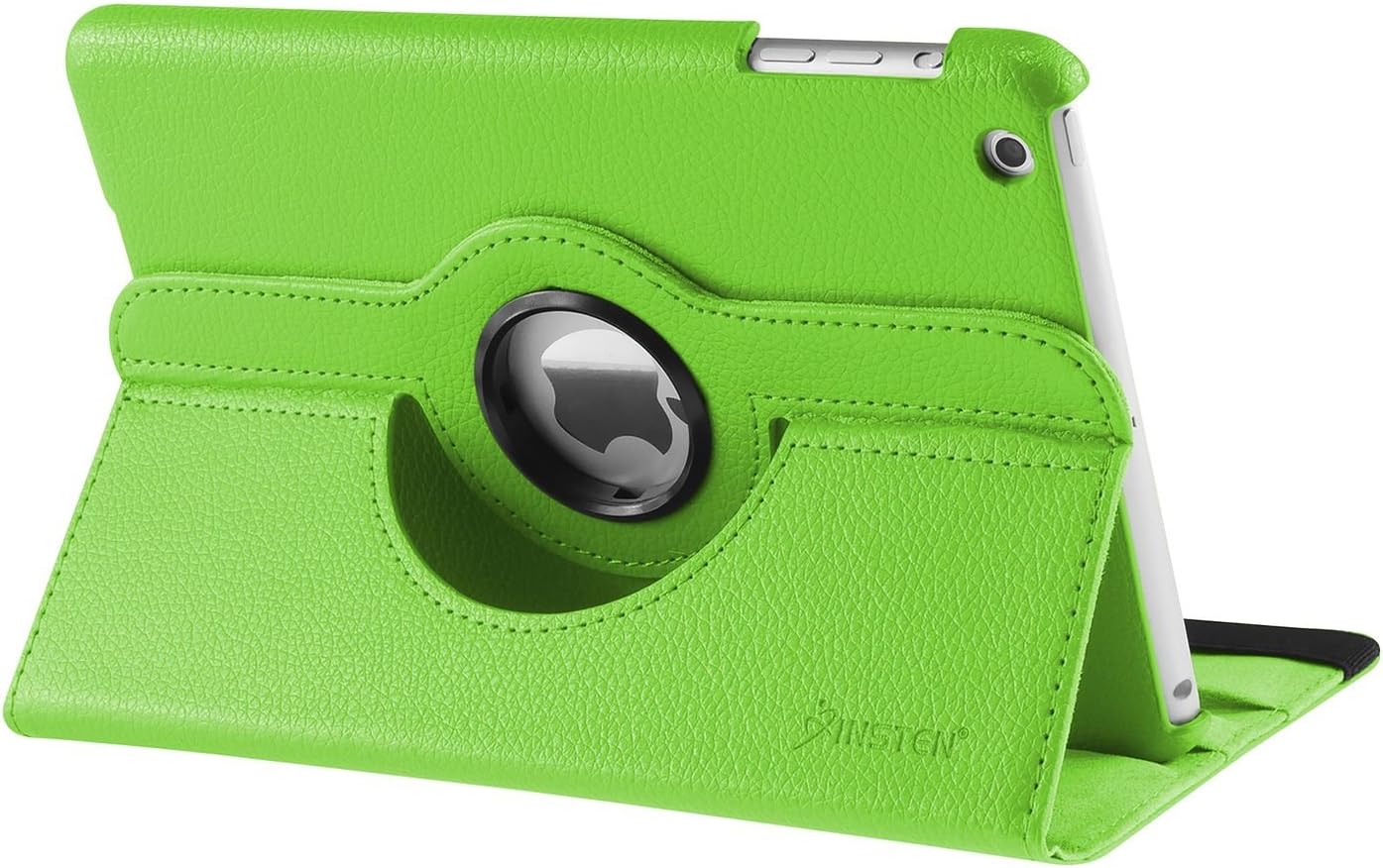 Insten 360-degree Swivel Leather Case Compatible with Apple iPad iPad mini with Retina display (iPad Mini 2) / Mini , Green