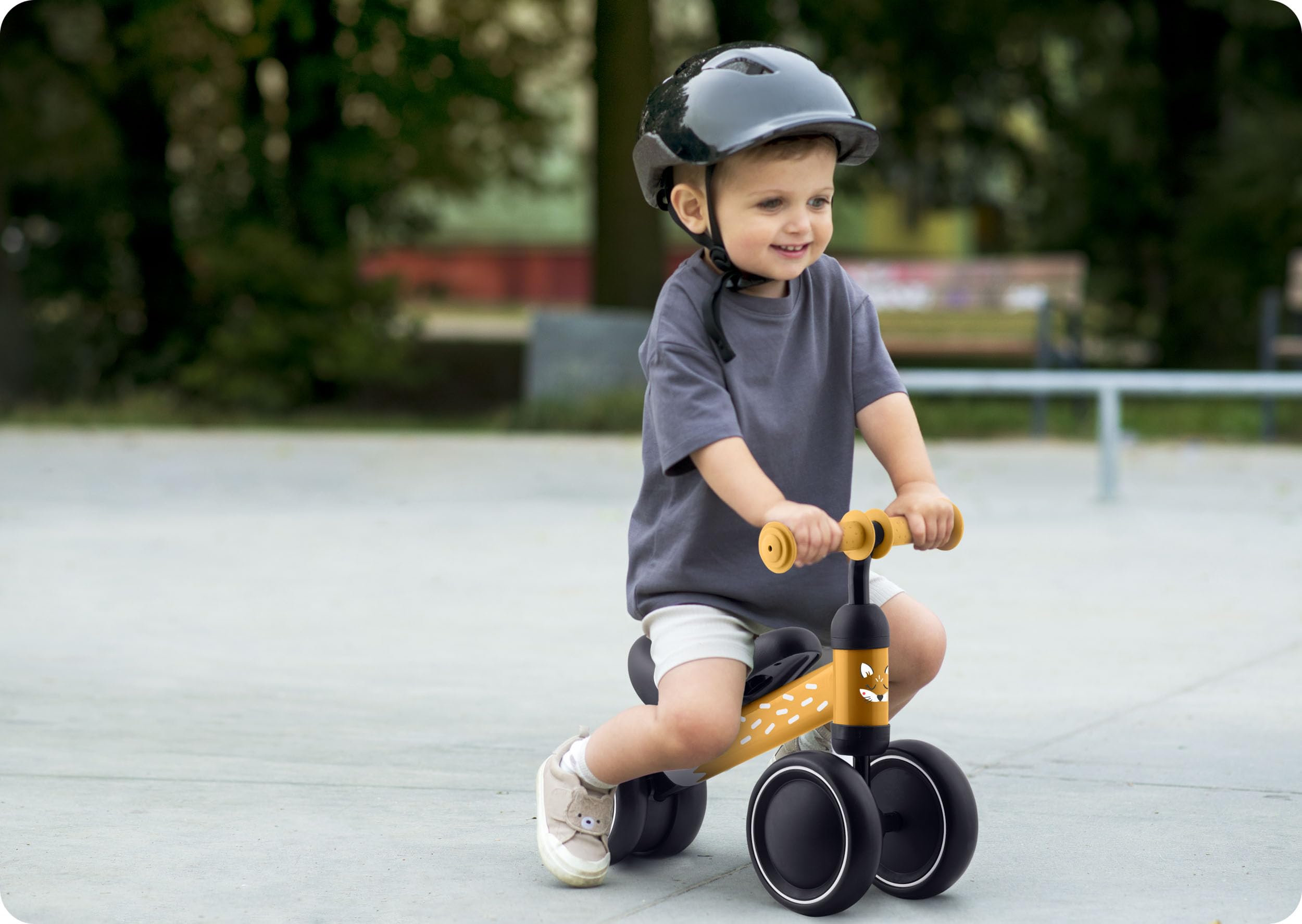 Ricokids Rowerek Biegowy dla Dzieci od 1 roku życia - Trójkołowy - Stabilna Stalowa Rama - Lekki