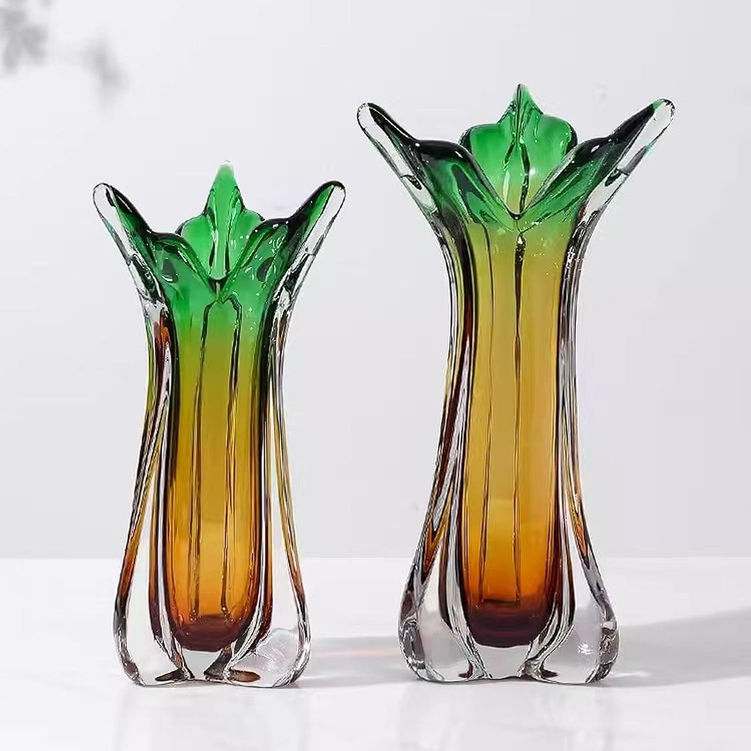 Huge Crystal Glass, Modern Decorative Vase, Noble Style for Home Decor, Centerpiece, Office, Flowers and Buds (Small Vase)