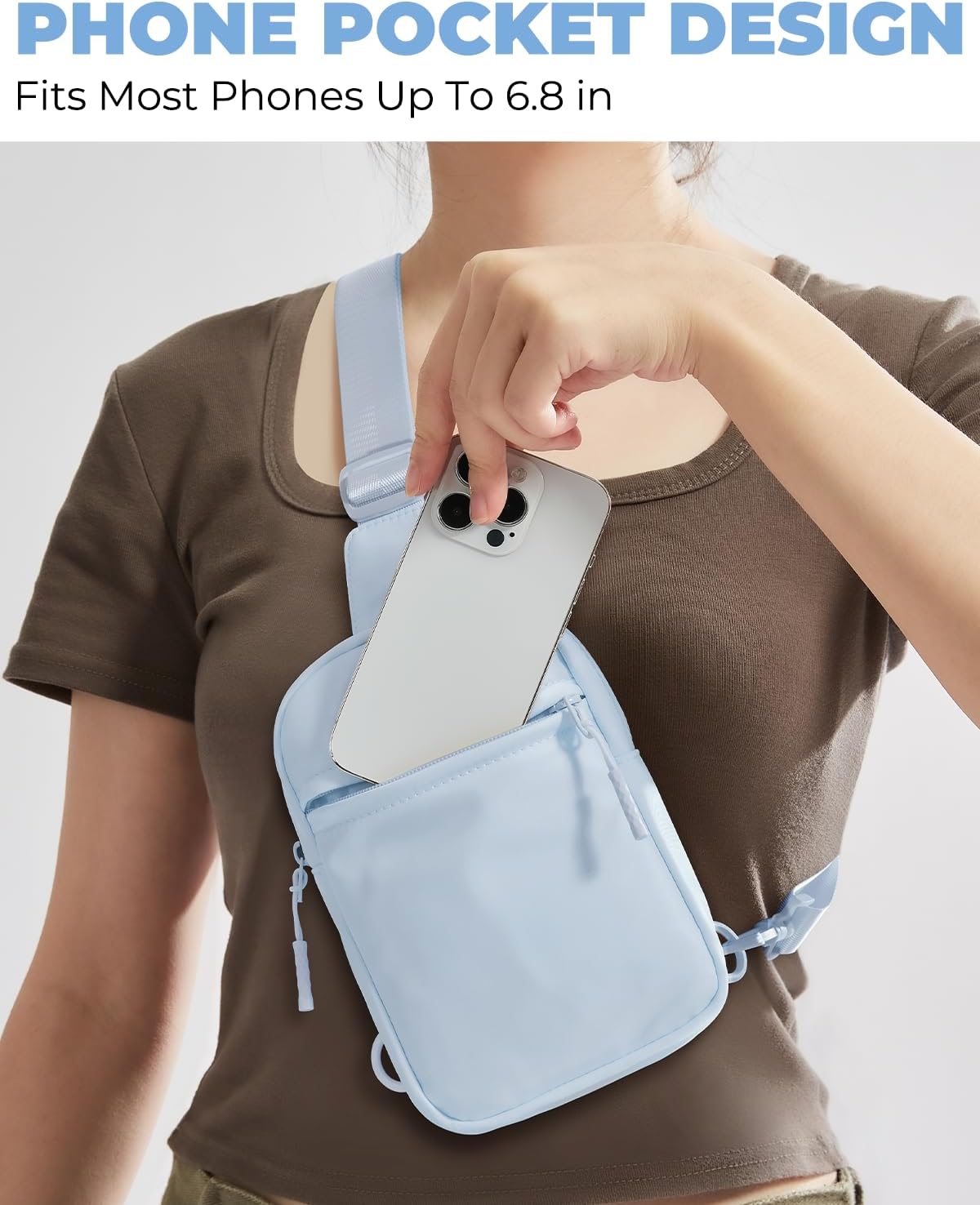 CHOLISS Small Sling Bag for Women and Men, Crossbody Bags Trendy Fanny Packs Chest Bag with Extended Strap - Image 7