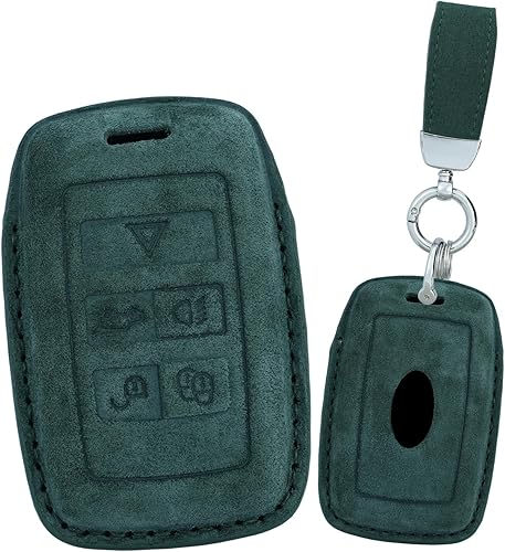 ontto Funda de piel de gamuza suave y duradera para llave de coche, protector completo para Land Rover 2020 en adelante, compatible con control