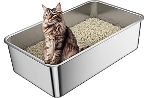 XL Cat Litter Box No Odor Left, 23.4" Long for Multiple Cats