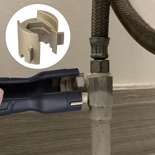 Miniatura 6 de DURATECH Llave de grifo, llave de fregadero, llave de fontanería 8 en 1, herramienta de instalación y extracción de grifos para reparación de