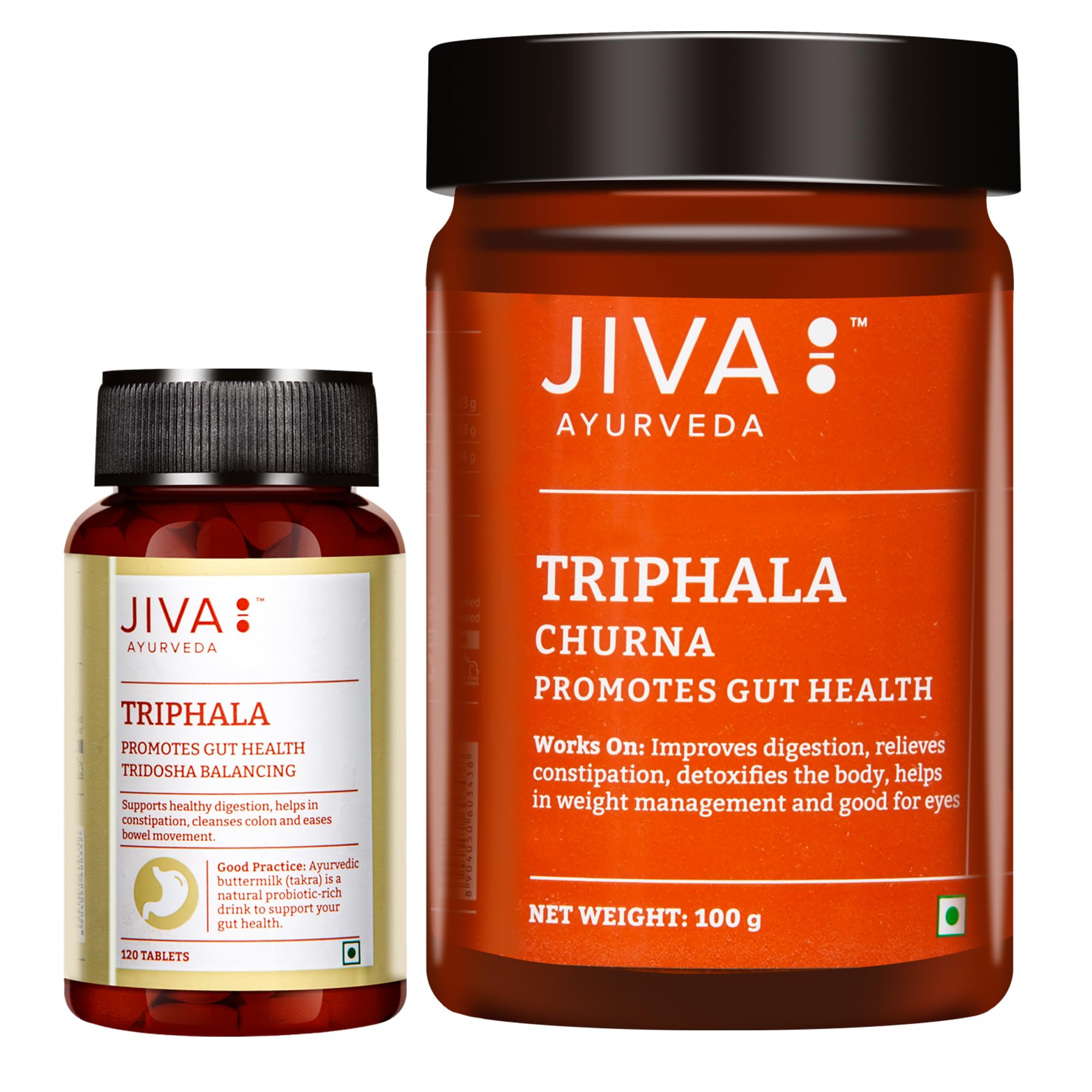 Jiva Triphala 120 Tablet & Triphala Churna 100 gm | Helps to Boost Immunity & Useful for Digestion | 100% Ayurvedic Medicine for Constipation (Pack of 2 Each) (B0C66446M4) Amazon Price History, Amazon Price Tracker
