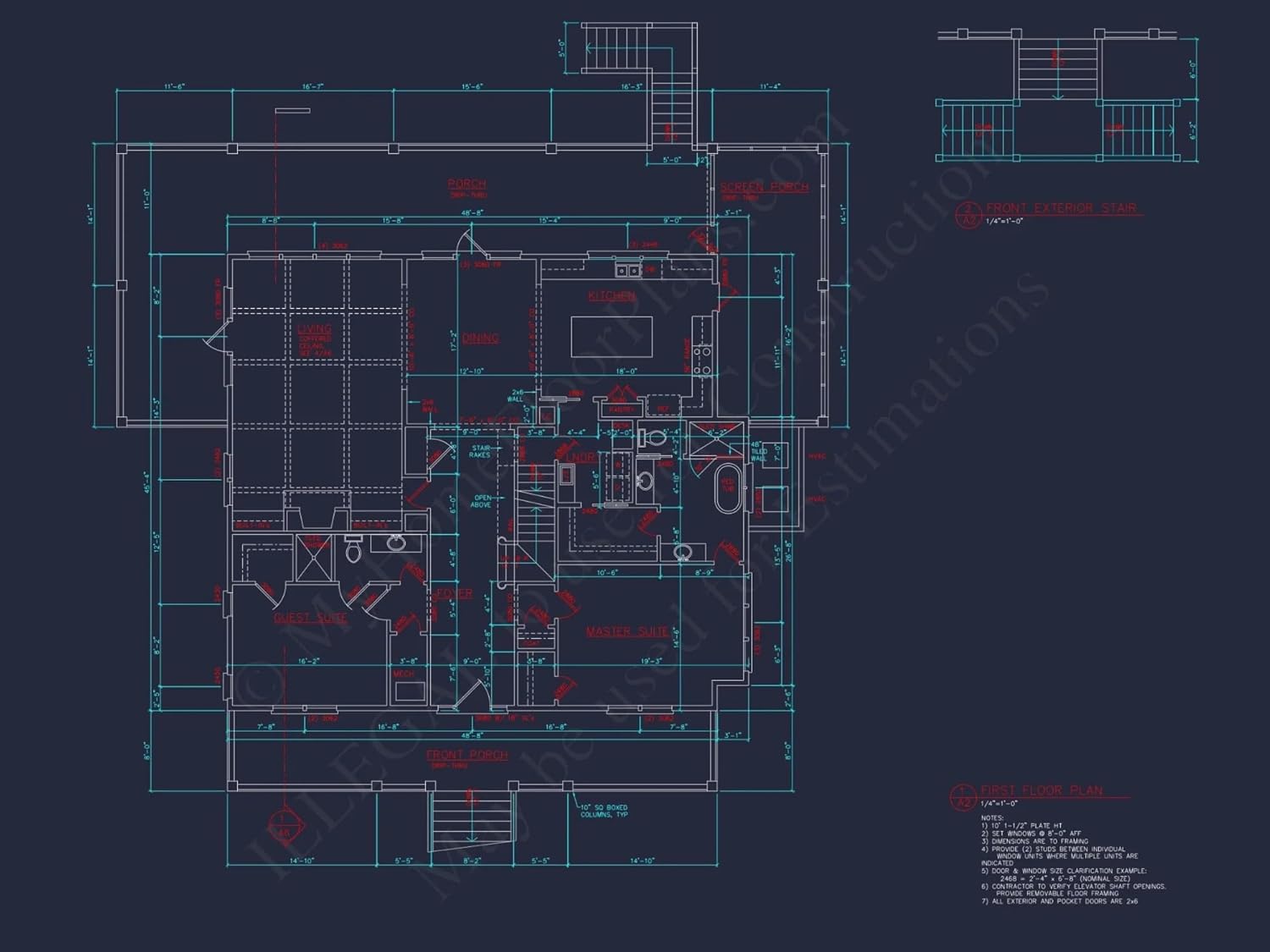11-1974 HOUSE PLAN - Custom House Blueprint with 5 Beds, Open Floor Plan — CAD Designs
