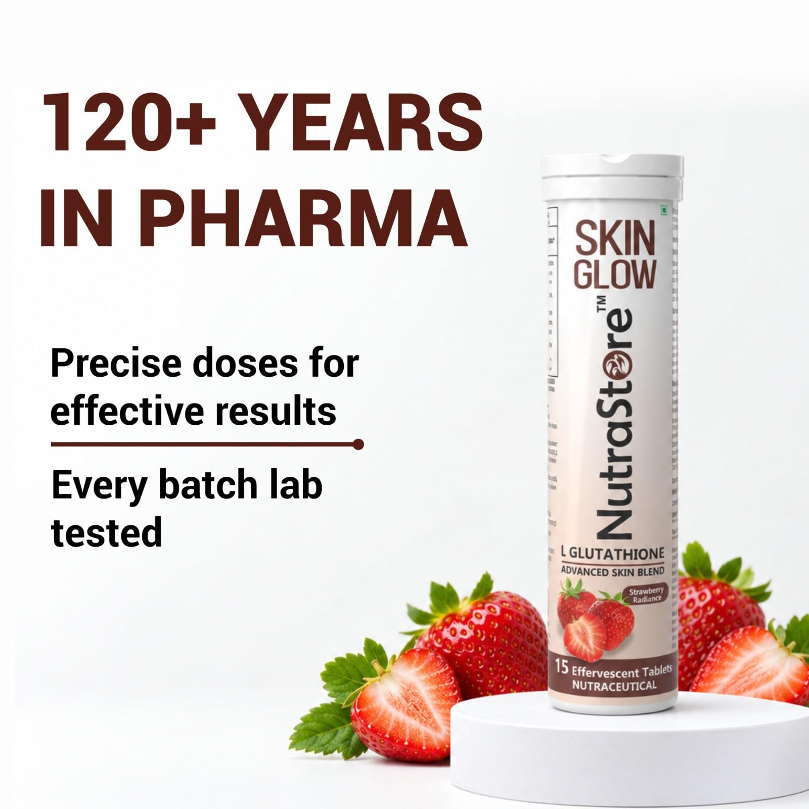 NutraStore Skin Glow | L Glutathione Effervescent Tablets | With Vitamin C, Hyaluronic Acid, Biotin, Astaxanthin & Zinc | Advanced Antioxidant Skin Blend | Strawberry Radiance Flavor | 15 Tablets — Amazon image 7