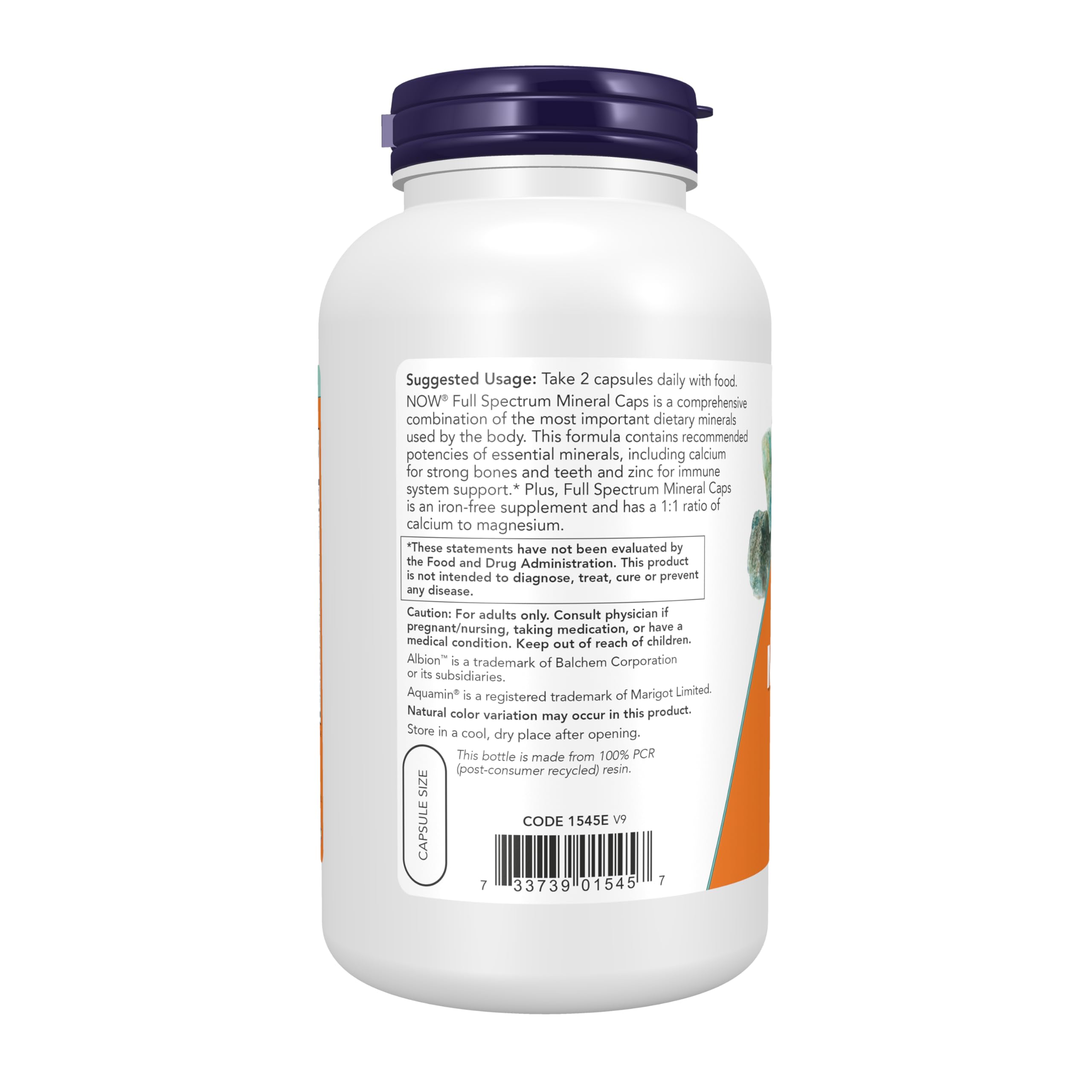 NOW Supplements, Full Spectrum Mineral Caps, Multi Minerals, 240 Veg Caps — Amazon image 3