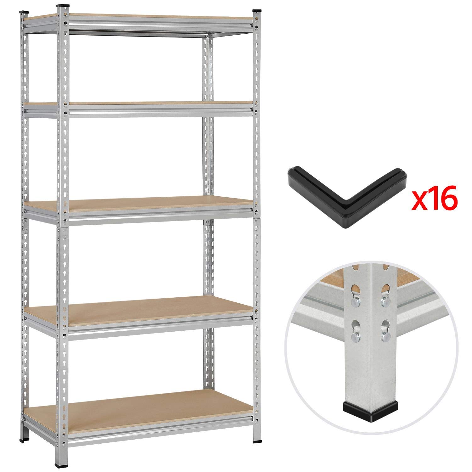 Yaheetech 5Shelf Heavy Duty Storage Shelving Unit, Large Adjustable
