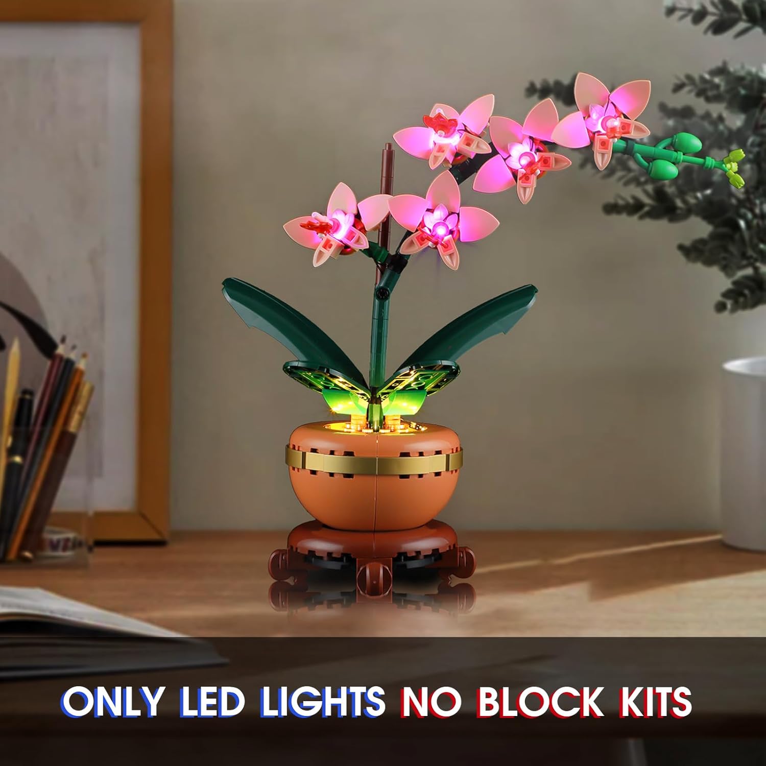 Vaodest LED Light for Lego 10343 Mini Orchid Set,Design and Configuration Compatible with Model 10343(LED Light Only, Not Building Block Kit)