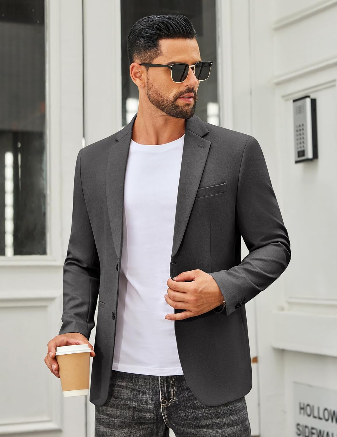 COOFANDY Men's Casual Blazer Slim Fit Two Buttons Sport Coat Lightweight Suit Jacket - Image 4