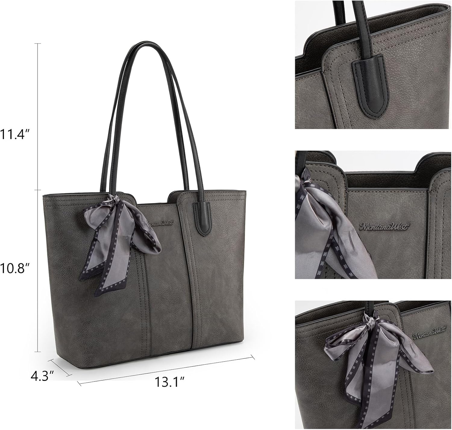 Montana West Tote Bags for Women Medium Top Handle Satchel Purses - Image 5