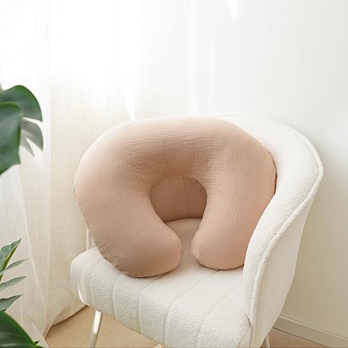 Miniatura 4 de Paquete de 2 fundas de almohada de muselina para lactancia, transpirables, 100% algodón, fundas para almohadas de lactancia estándar, fundas suaves