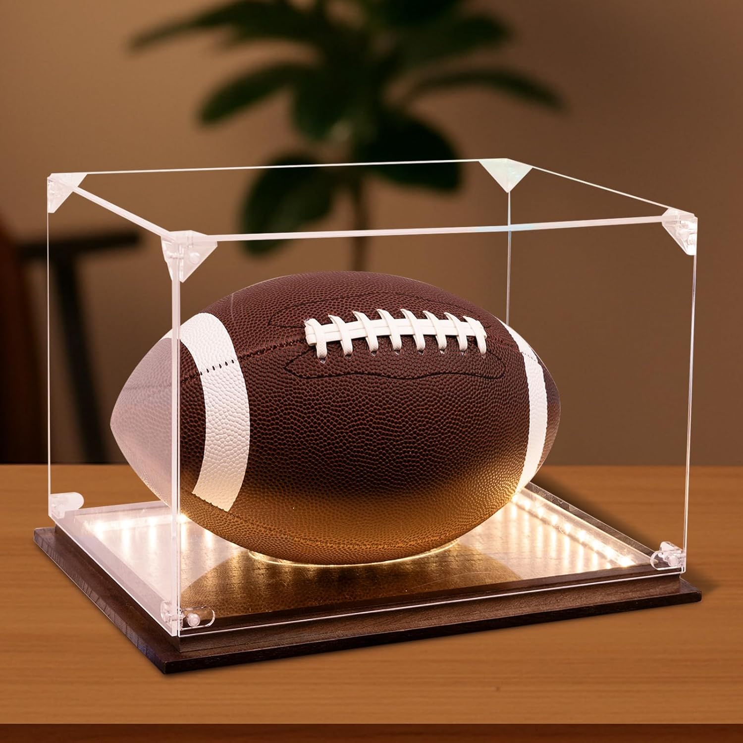 Amazon.com: Football Display Case with LED Light, Acrylic Football Case ...