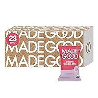 Vista 10 de Mini barras de granola MadeGood paquete de 28 bolsas variadas, 14 sabor chispas de chocolate, 14 sabor bayas, bocadillos libres de gluten, veganos
