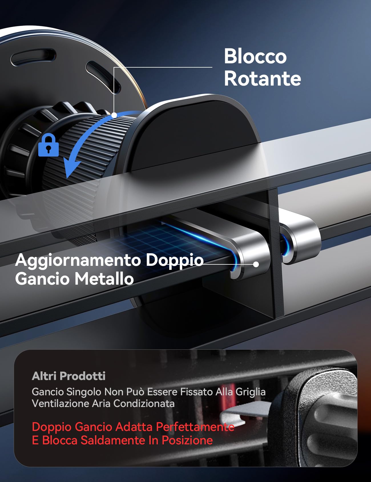 JOYROOM Magsafe Caricatore Wireless Auto Set 2 in 1 [Design Aggiornato Doppio Gancio] Ricarica Wireless Auto 15 W, Supporto Auto Magsafe Compatibile iPhone 16 Pro Max Plus/iPhone 15/14/13/12