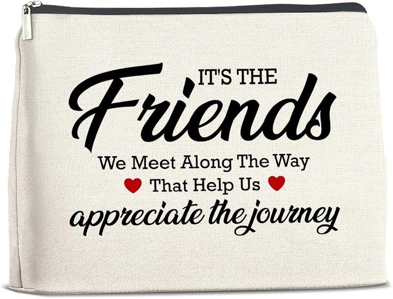 Necessaire de maquiagem UPNEGE com estampa Friends e zíper