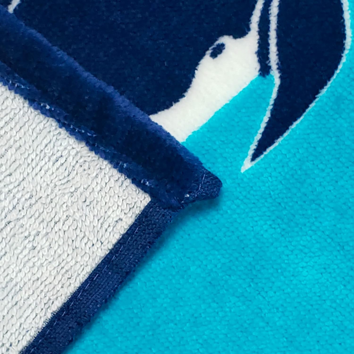 Softerry Extra Large Sharks Beach Towel 58 x 74 inch (147 x 188 cm) 100% Cotton Velour Terry Beach Blanket (One Towel, Multi Sharks)