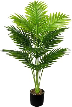 Artificial Plants in Pots Large Fake Tree Floor Faux Tropical Plants Decorative Greenry House Potted Tall for Home Office Living Room Decor Indoor Garden Outdoor 80cm Tall Palm