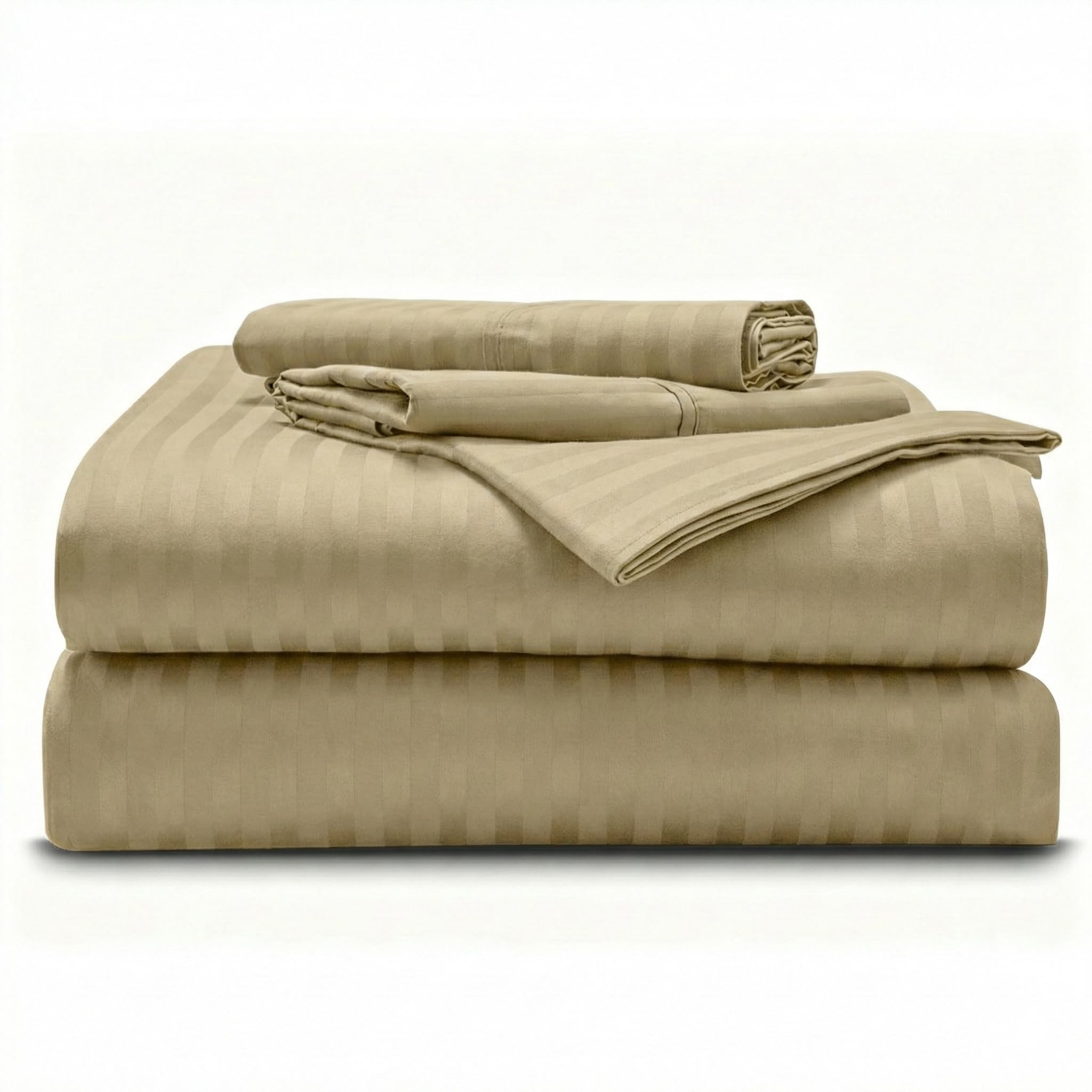 King - 78 cali x 80 cali rozmiar 1000 liczba wątków 100% egipska długa bawełna oversize zestaw pościeli w paski miękka i jedwabista satynowa 45 cm bardzo głębokie kieszenie - King