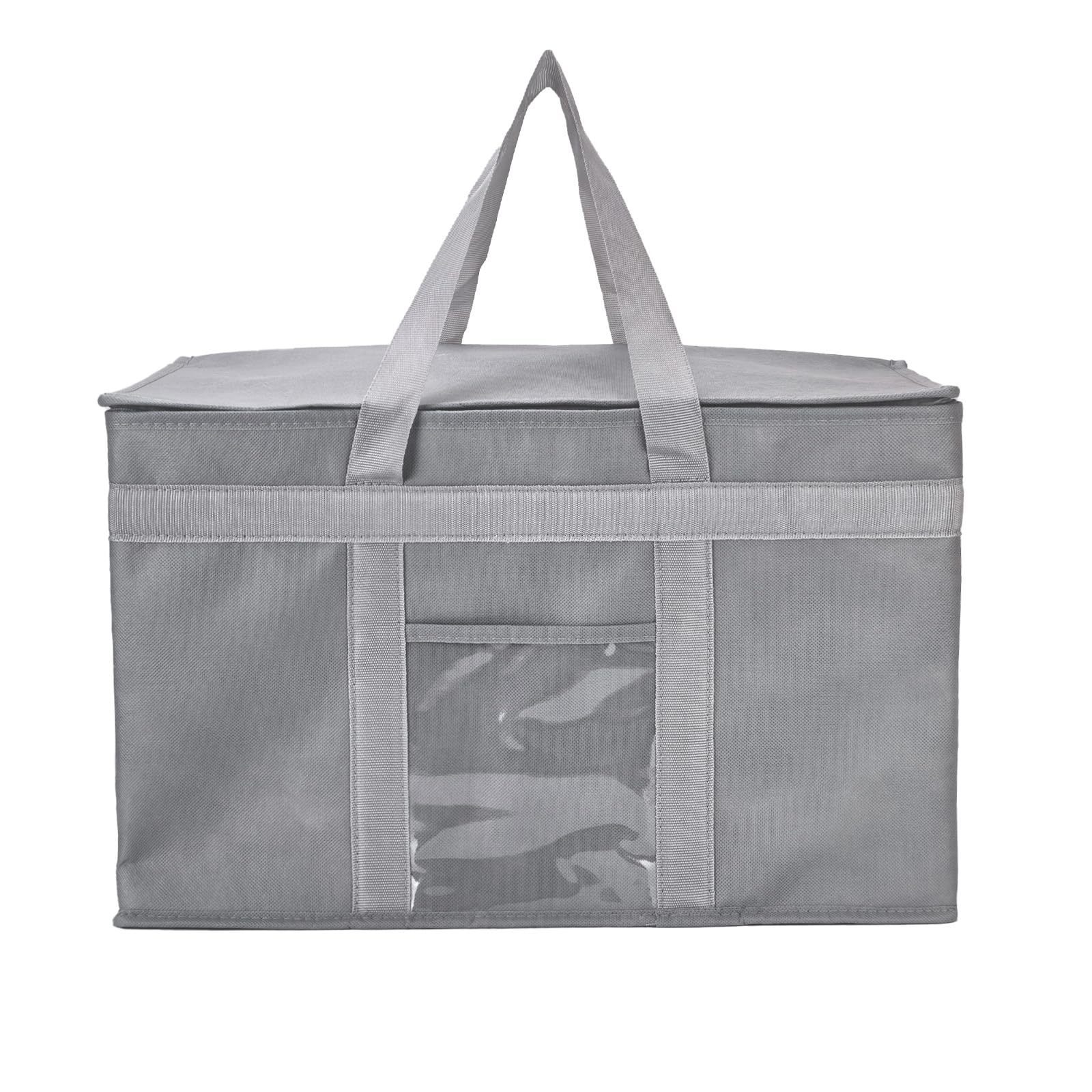 Yalin XXL Large Insulated Cooler Bag, Styrofoam Cooler of Keep Food Hot or Cold, Reusable Double Zipper Food Delivery Bag for Grocery Shopping, 20" W x 13" H x 10" D (Grey, XXL)