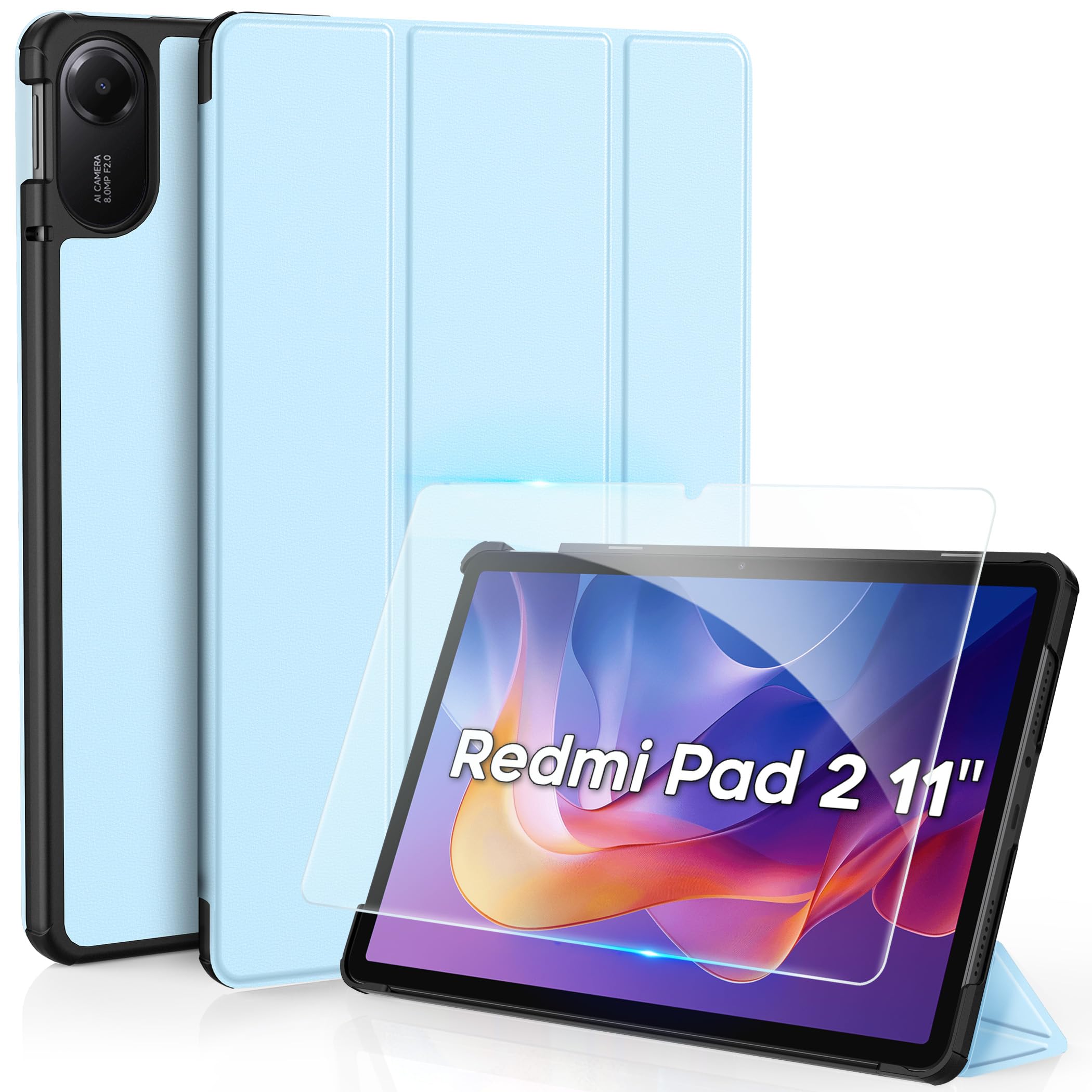 Amazon.co.jp: [Redmi Pad 2 ケース ガラスフィルム セット]CACOE