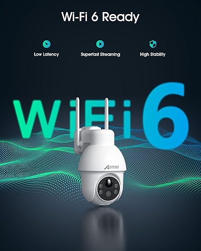 Miniatura 8 de ANRAN - Cámara de seguridad inalámbrica 2K para exteriores con visión de 360, cámara solar para exteriores con sirena inteligente, focos, visión