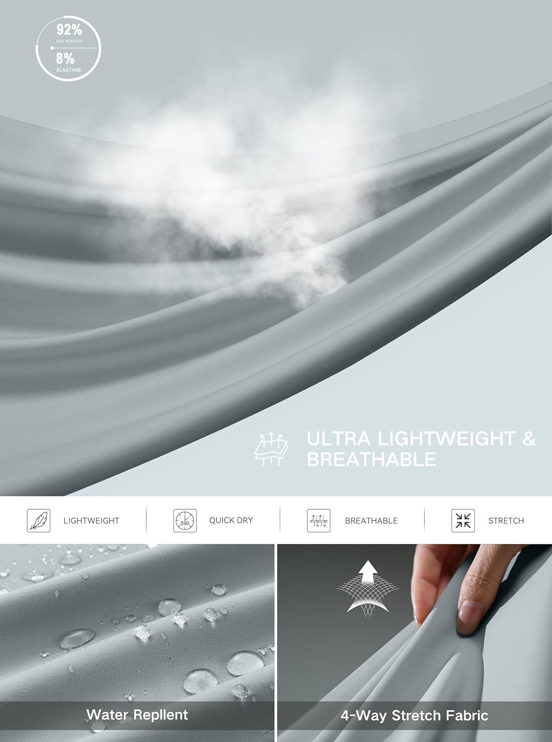 G Gradual Men's Casual Shorts 7" Lightweight Golf Shorts for Men Stretch with 3 Pockets Quick Dry Breathable Work Shorts - Image 4