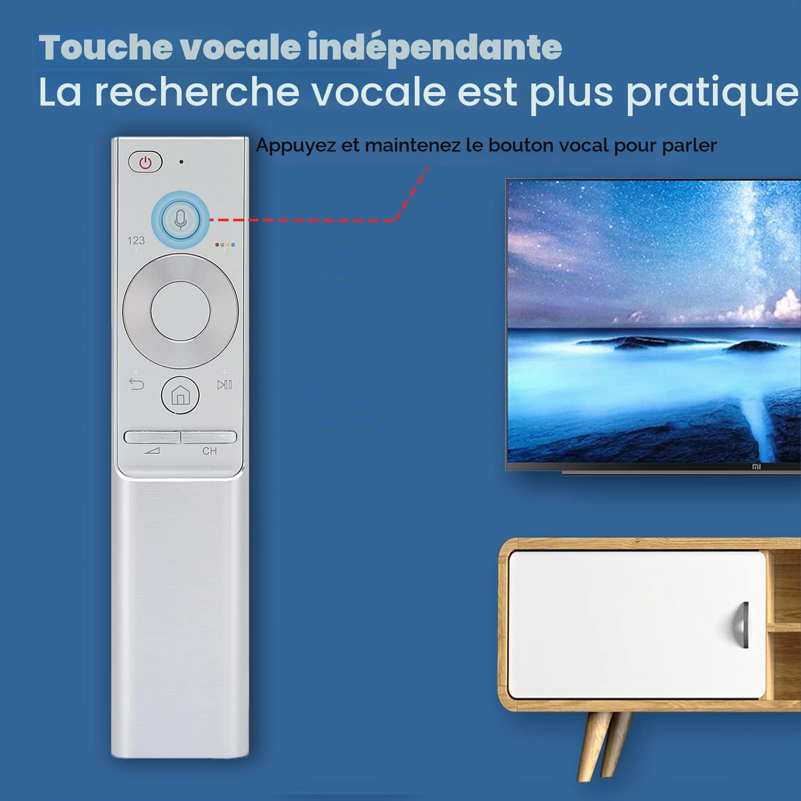 Télécommande de Remplacement la Plus Récente, Télécommande TV Adaptée pour Voice TV -01272A -01270A Série -01274A, Boîtier en Alliage D'aluminium