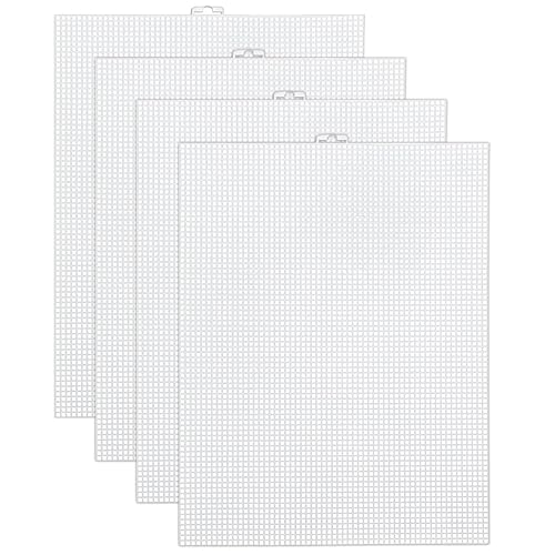 Miniatura 8 de 7 piezas, 7 hojas de lona de plástico transparente para proyectos de manualidades, bordado, divisor de peceras, proyectos de punto y ganchillo (13.2