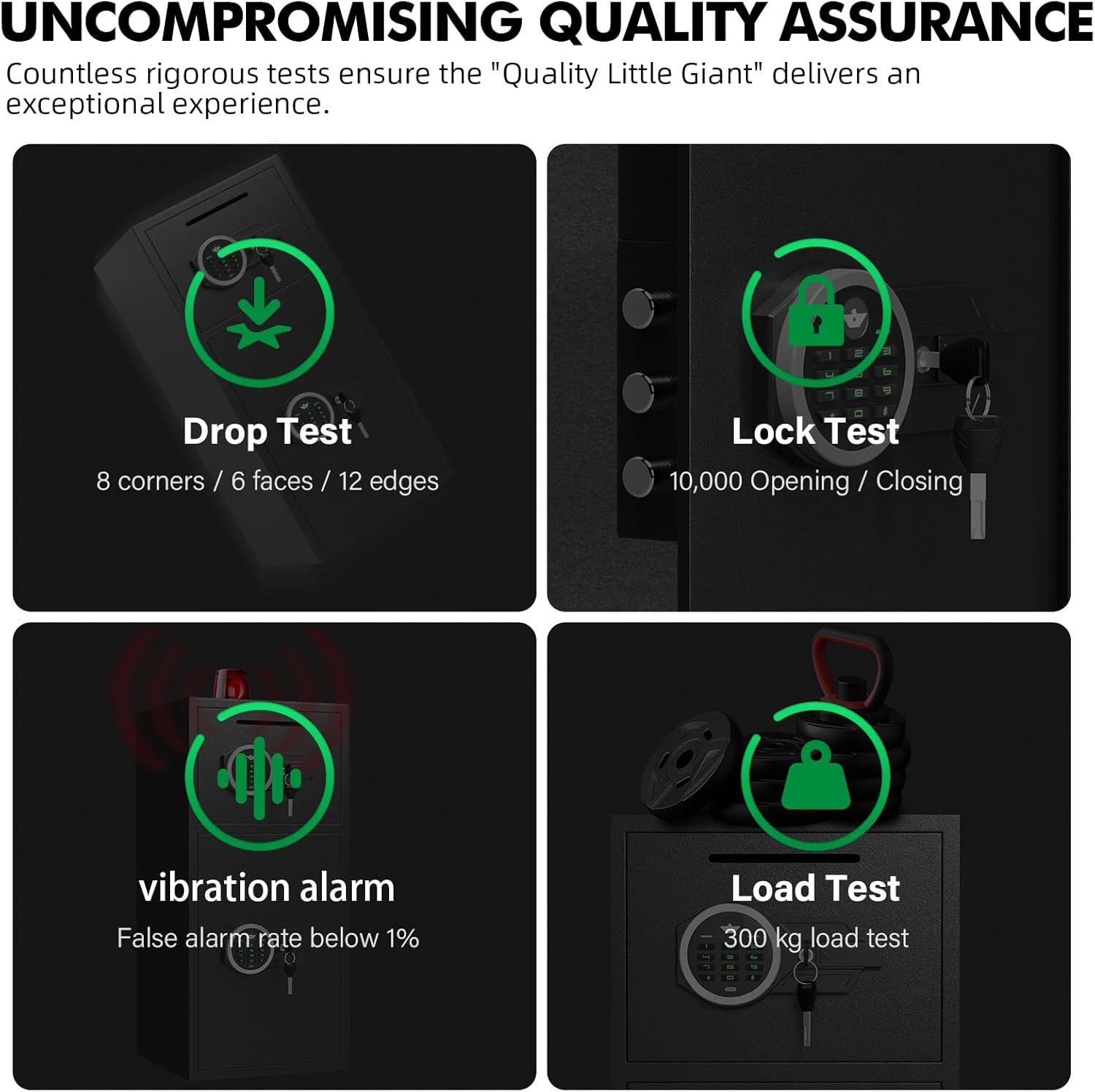 2026 NEW Large Home safe Fireproof Waterproof, 6.0 Cub Money Safe with Drop Slot & Metal Deposit Storage Box, Fingerprint Safe with Dual Alarm System & Mute Mode for Valuables