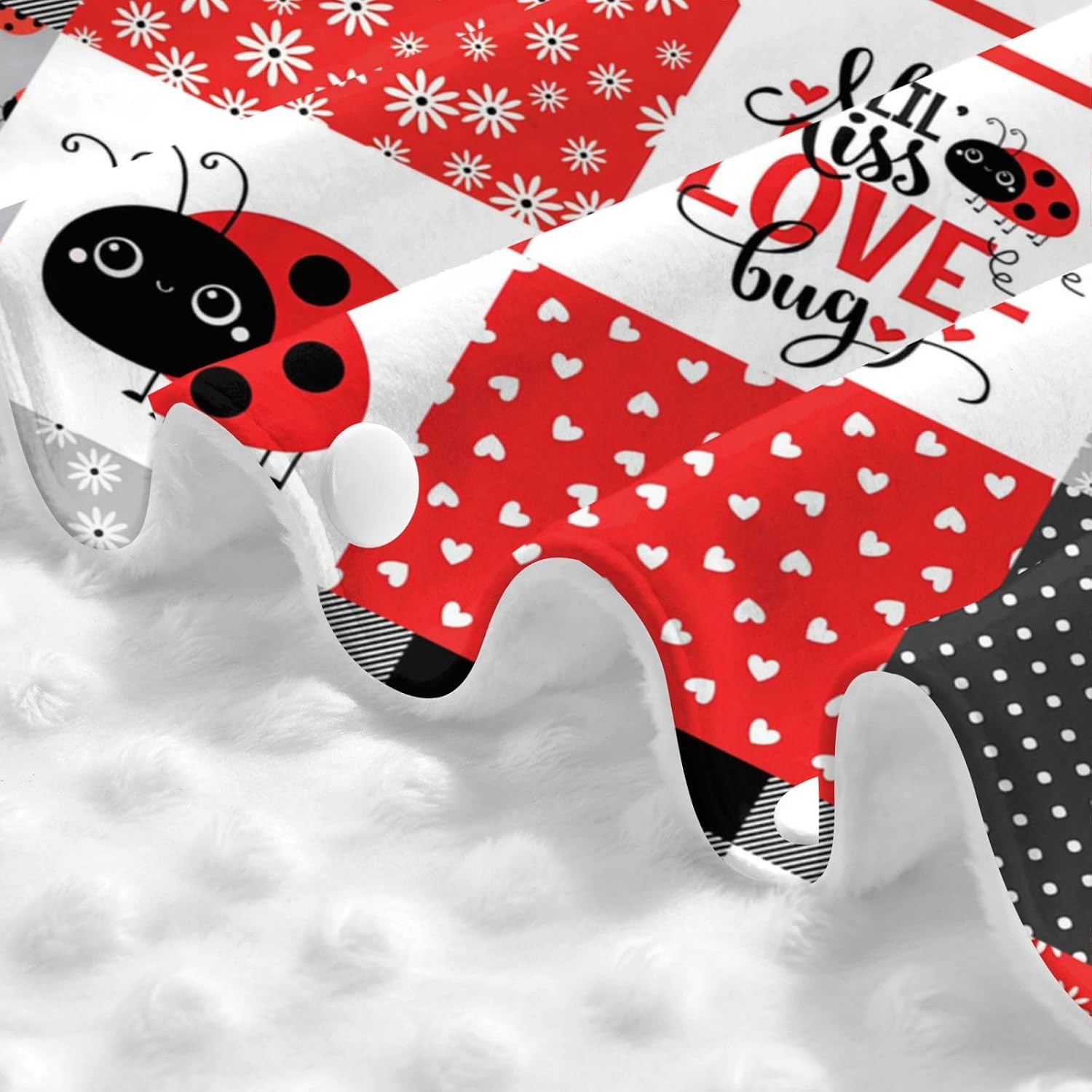 Personalized Baby Car Seat Canopy for Babies, Custom Name Lady Bug Baby Car Seat Covers for Girls, Opening Minky Nursing Breastfeeding Cover for Infant, Carseat Canopies for Newborn
