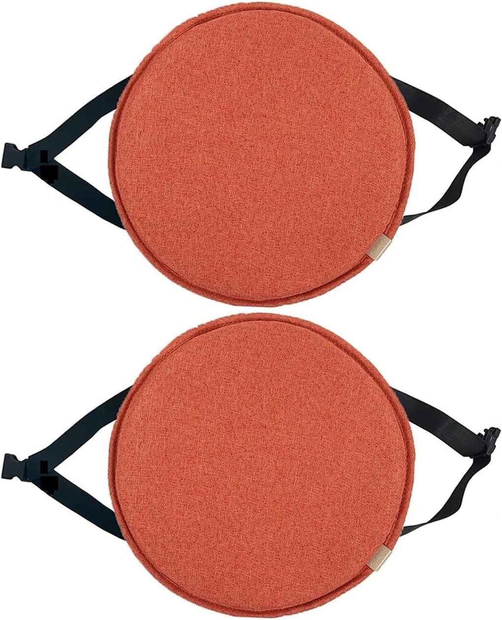 2/4 Pack Round Chair Cushion,Round High Stool Chair Pads With Ties Round Seat Cushion Anti-Slip Stool Pad For Stools Kitchen Chairs 30cm/33cm/35cm/40cm/45cm/50cm(Size:35cm(pack of 2),Color:orange)