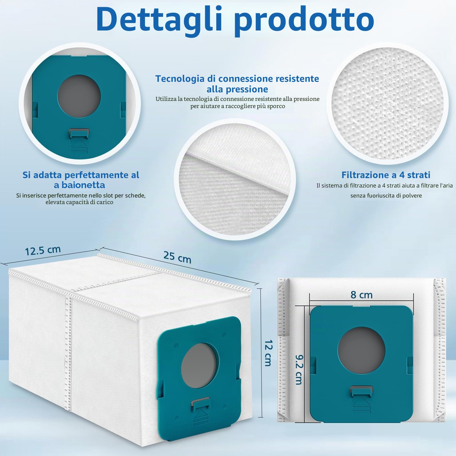 Sacchetti per aspirapolvere compatibili con Samsung Bespoke Jet Pro Extra | VCA-ADB952 - Sacchetto per aspirapolvere Samsung Complete Extra Handheld VS20A95973B / VS20A95823W / VS20A95943N