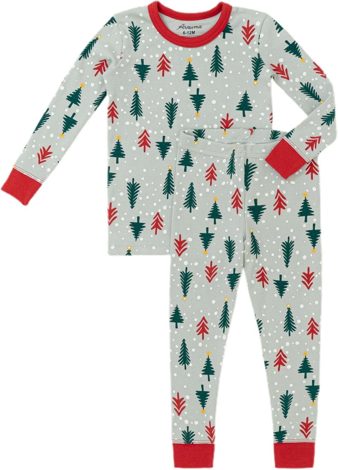 AVAUMA Toddler Pajamas Baby Boys Girls Pajama Set 6M-10Y Kids Cute Snug fit Christmas Pattern Design Pjs Cotton Sleepwear