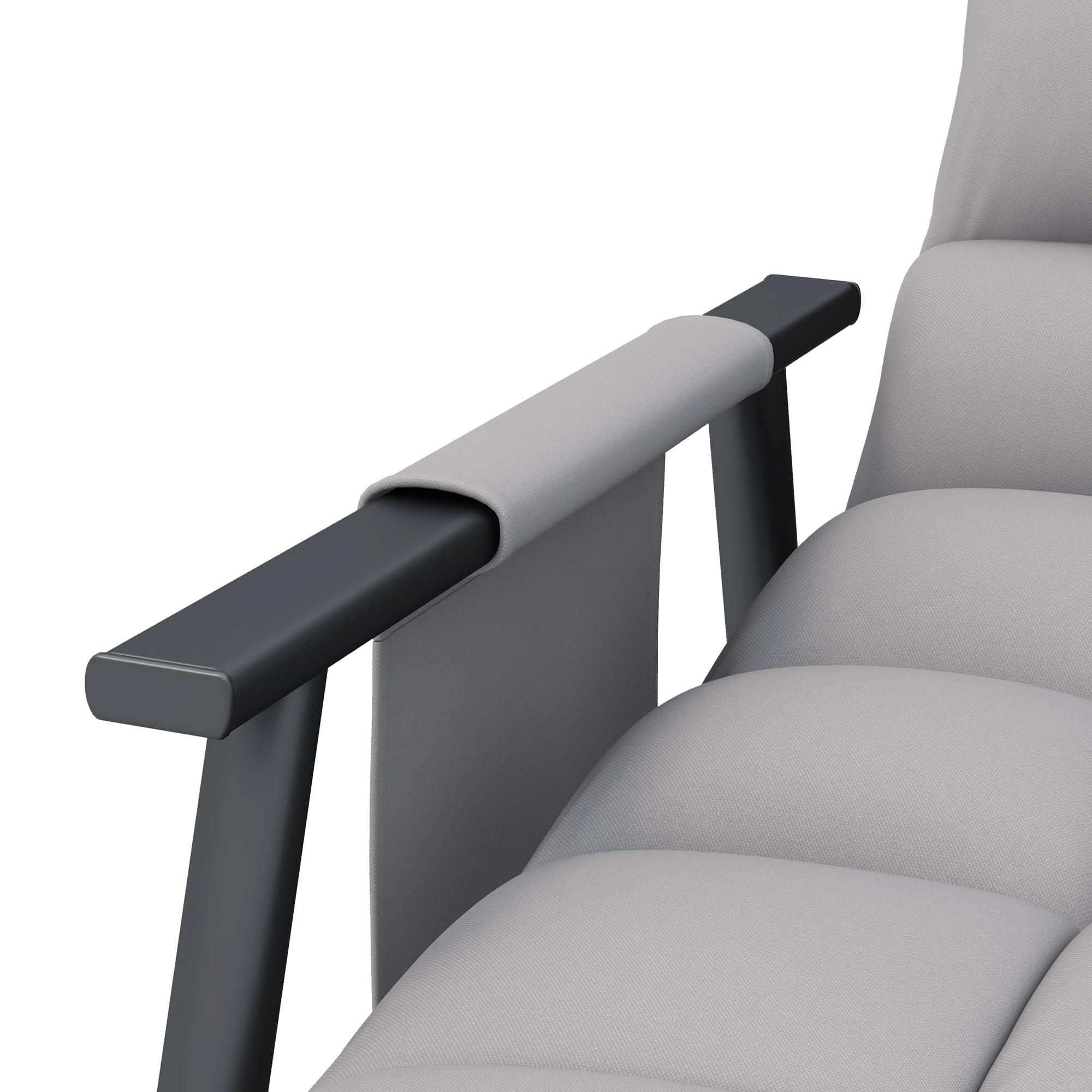 HOMCOM Silla Mecedora con Respaldo y Reposapiés Regulables, Sillón Balancín con Bolsillo, Marco de Acero, Soporta 120 kg, para Salón y Dormitorio, Gris
