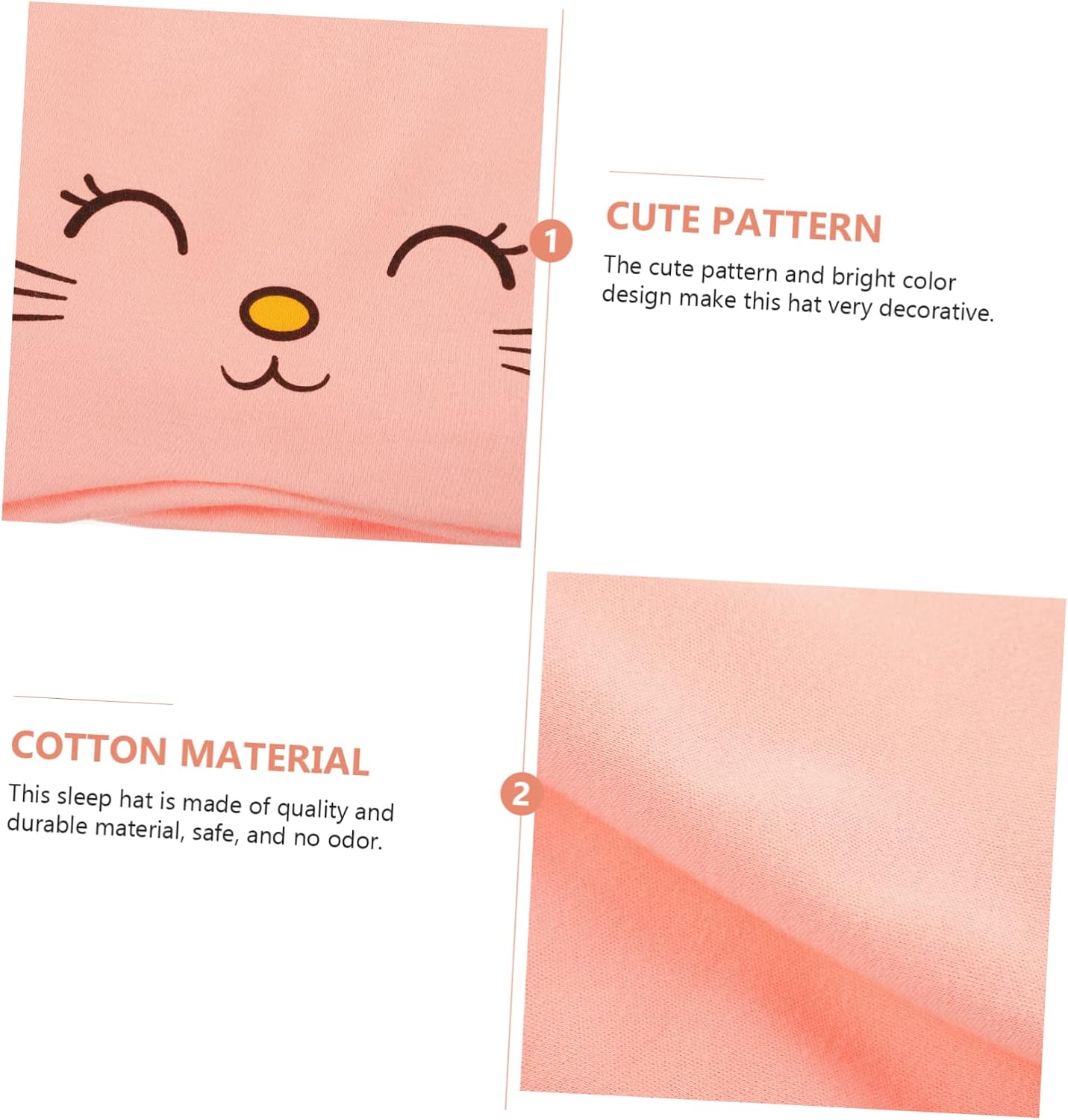 2pcs Elegant Women Postpartum Cap Breathable Summer Bonnet for Sleep and Confinement Style Blue