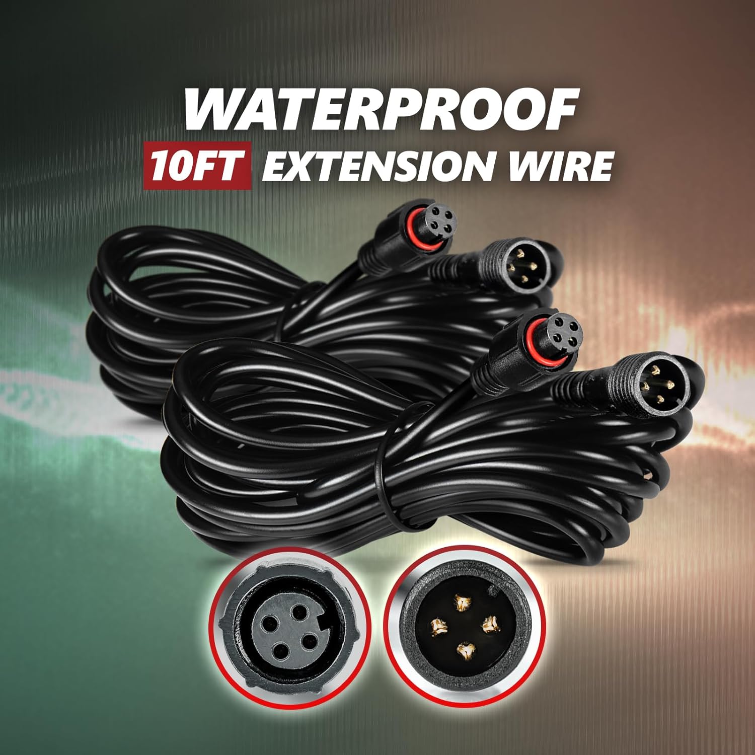 OPT7 10ft Extension Wire & Underglow Bundle Kit with App Control, RGB Multicolor Modes, Music Sync, Truck LED Light Bar Decoration Accessories for Tacoma 4Runner F150