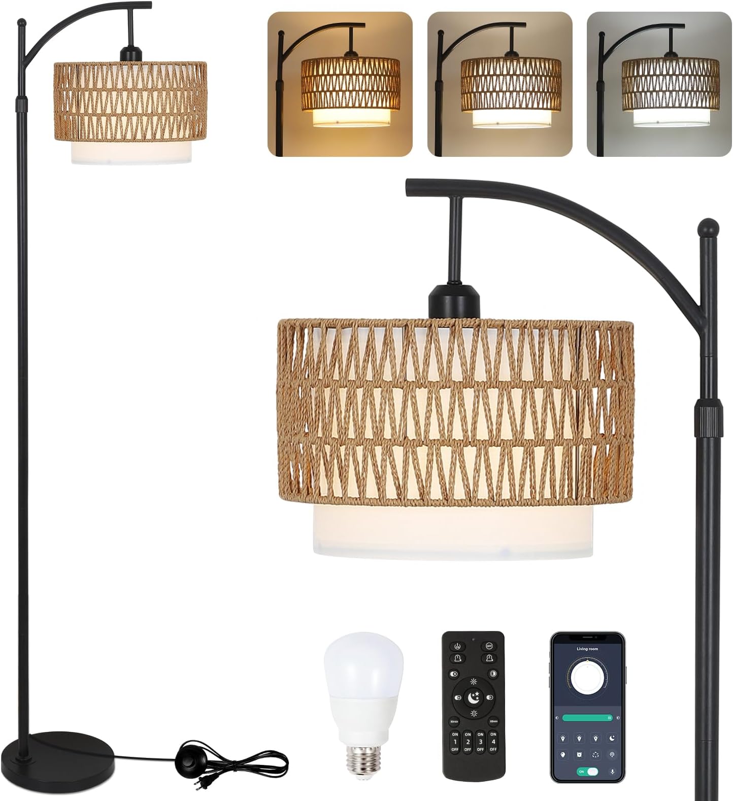 Lampadaire LED à Intensité Variable – Col De Cygne Flexible 360° – Télécommande & Minuterie – Idéal Chambre, Bureau, Lecture