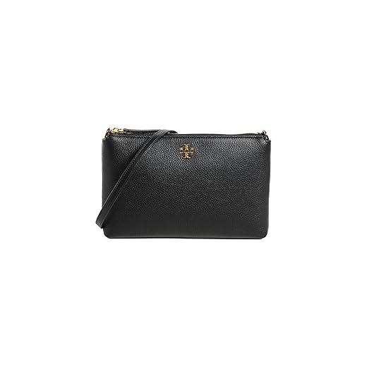 Tory Burch Women's Mercer Pebbled Wallet Crossbody, Black, One Size