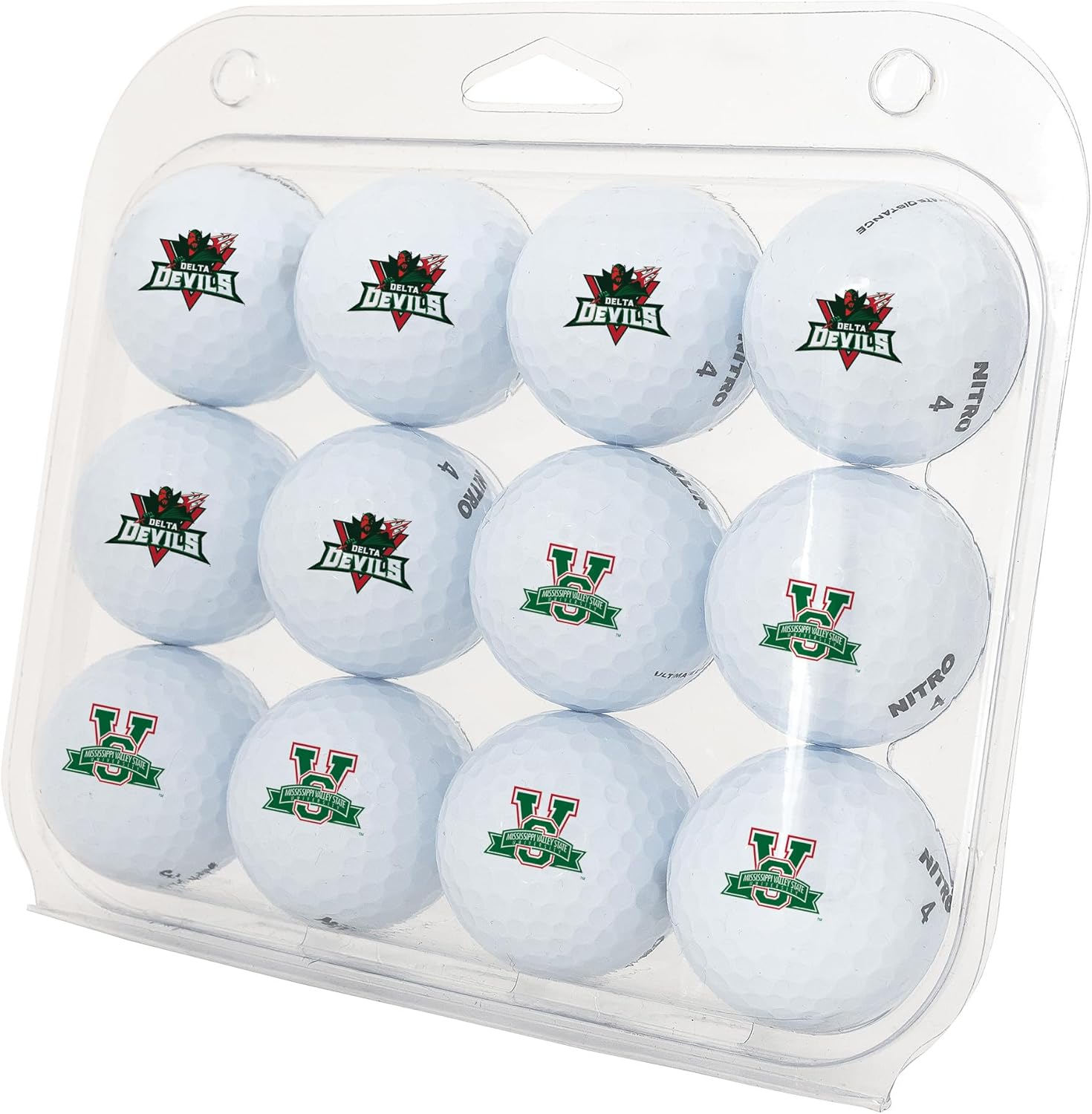 Desert Cactus Mississippi Valley State University Golf Balls 12 Pack – MVSU Delta Devils Full Color Dozen – Officially Licensed Sport Team Accessory