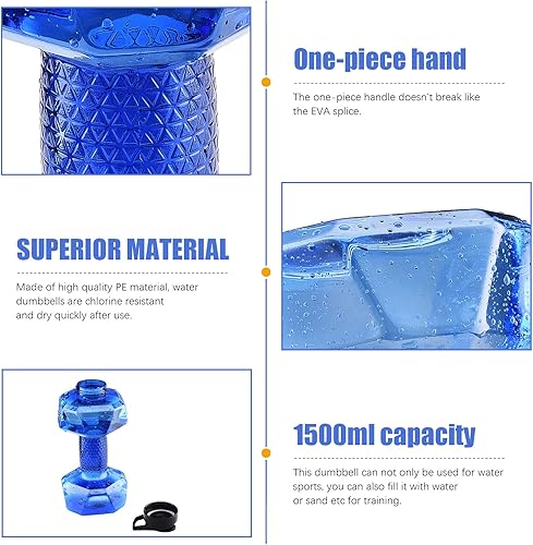 Miniatura 4 de Juego de 2 pesas de agua para ejercicios de piscina, equipo de agua, mancuernas acuáticas, pesas de piscina para ejercicio acuático, mancuernas de