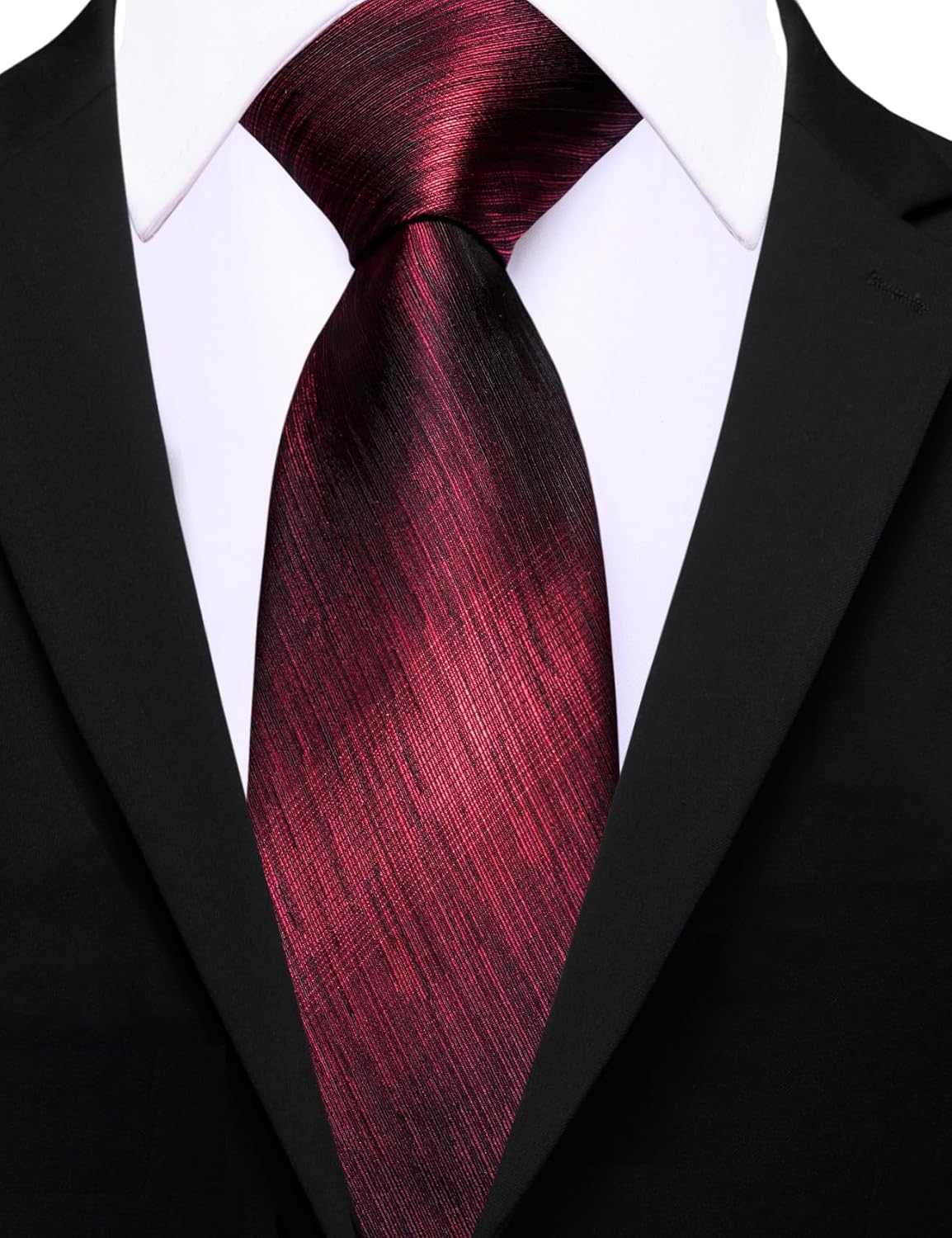 Barry.Wang Silk Men Ties Formal Stripes Necktie and Tie Clip for Wedding Party Business Fashion Classic - Image 4