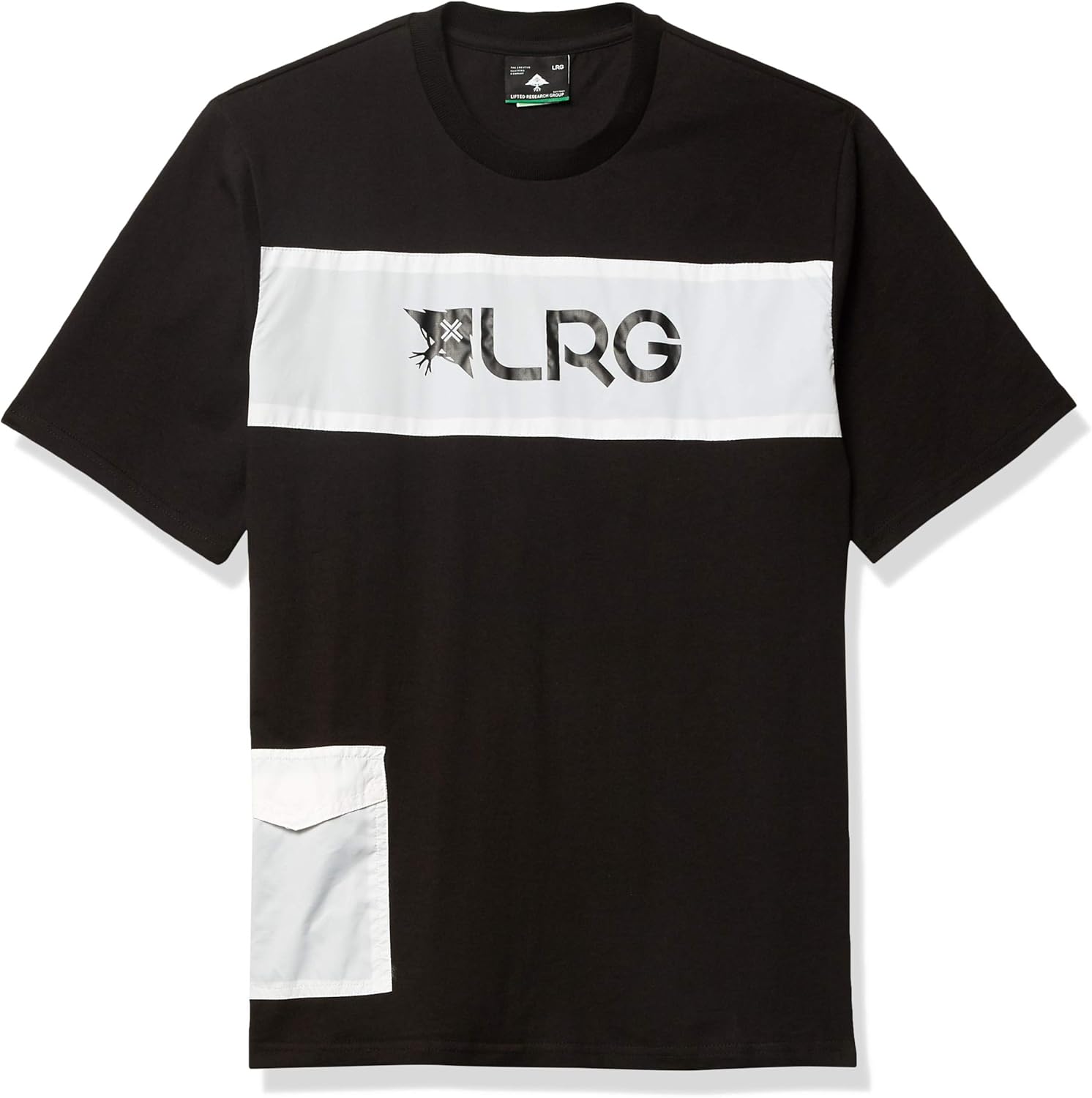 LRG Lifted Research Group Men's Stripe Pocket Knit T-Shirt