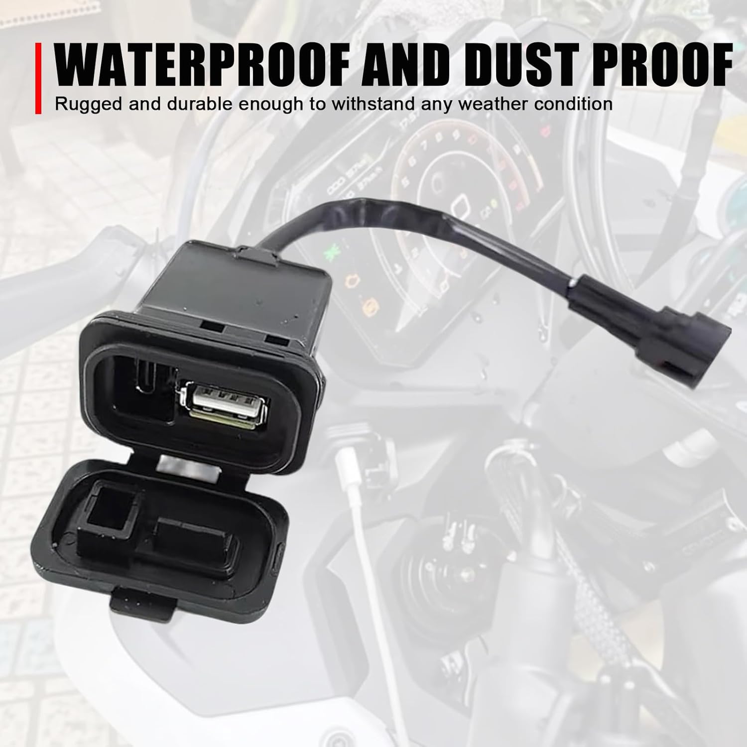 Upgraded Dual Fast Charge USB Type-C 3.0 Charger Cable Transfer Interface Converter Compatible with CFMOTO 300SS/450SS/450NK/800NK 2023 2024 2025+,CFMOTO 450SS Accessories