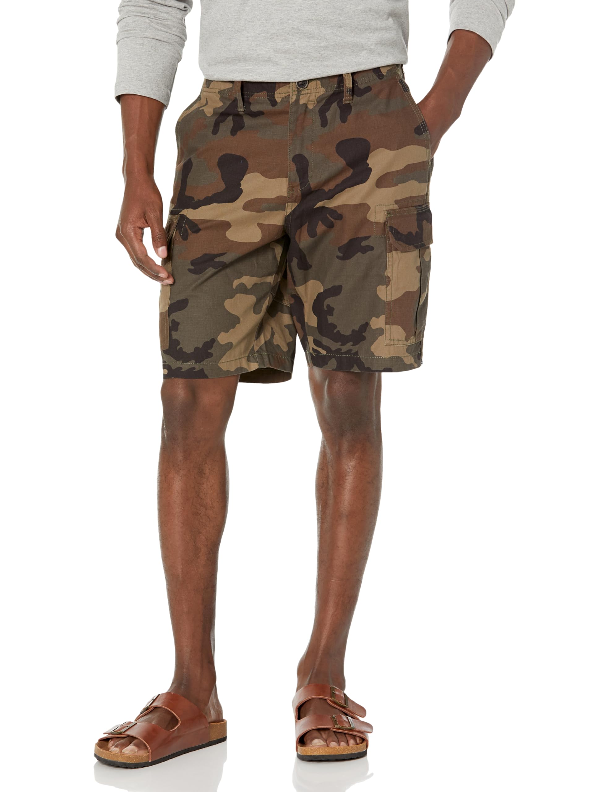 Billabong Men's Classic 21 Inch Outseam Stretch Cargo Walk Short, Military Camo, 28